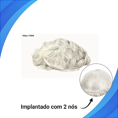 Protese capilar micropele Hilton tamanho 20x25 COR: 1B 90%