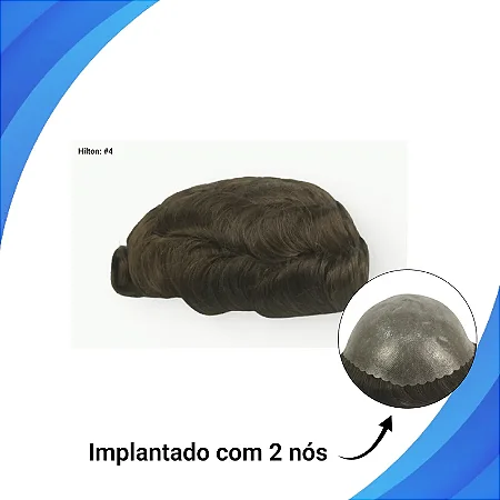 Protese capilar micro pele Hilton 20X25 COR: 4