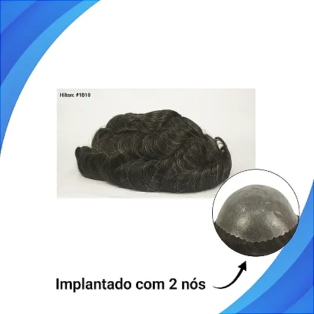 Protese capilar micro pele Hilton 20X25 COR: 1B 10%