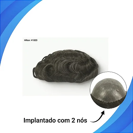Protese capilar micro pele Hilton 20X25 COR: 1B 20%