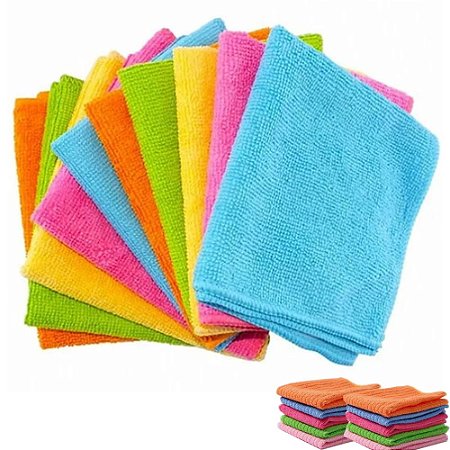 Panos Microfibra Multiuso Lavaveis 28x28cm Sortidos unidade