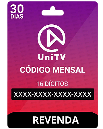 Revenda UniTV Mensal | 10 Códigos Inclusos