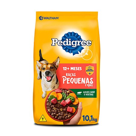 Ração Pedigree Carne e Vegetais Cães Adultos Raças Pequenas e Minis 15Kg