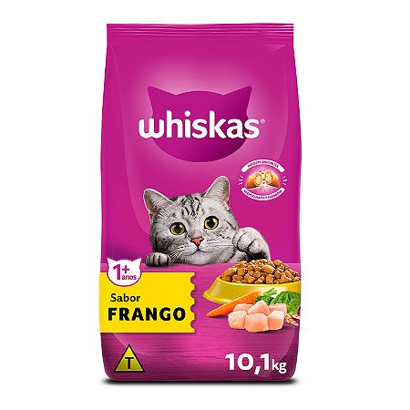 Ração Whiskas para Gatos Adultos Sabor Frango 10kg