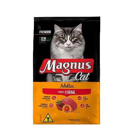 Ração Magnus Cat Sabor Carne para Gatos Adultos