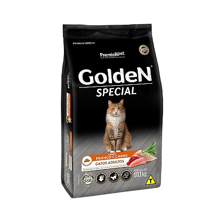 Ração Golden Special para Gatos Adultos Sabor Frango e Carne 10kg