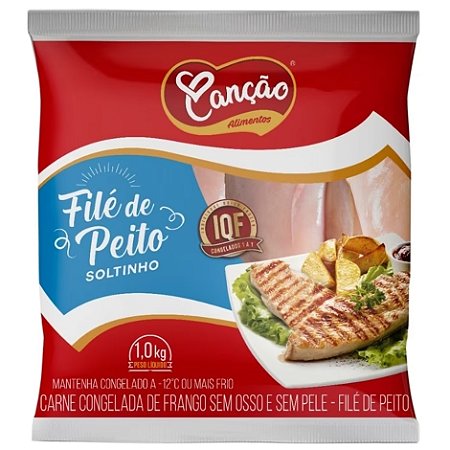 Filé de Peito de Frango Individual Congelado Canção Kg