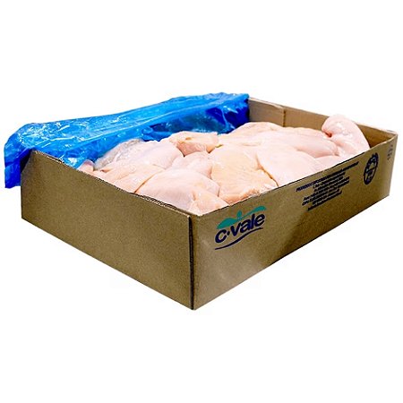 Filé de Peito de Frango Interfolhado Congelado C. Vale - Caixa com 18Kg