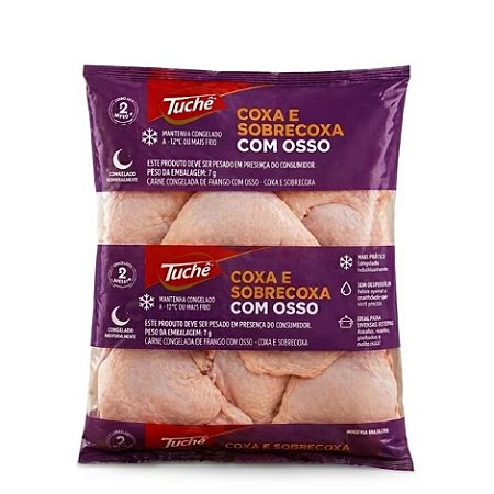 Coxa Com Sobrecoxa de Frango Pacote Congelado Tuchê - Caixa 18 Kg