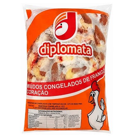 Coração de Frango Congelado Diplomata - Caixa 12 Kg