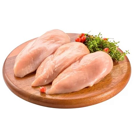 Meio Peito de Frango Sem Osso Sem Pele Congelada Frango Rico - Caixa 20 Kg