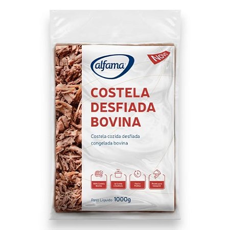Carne Desfiada Bovina Sabor Costela Alfama 1kg