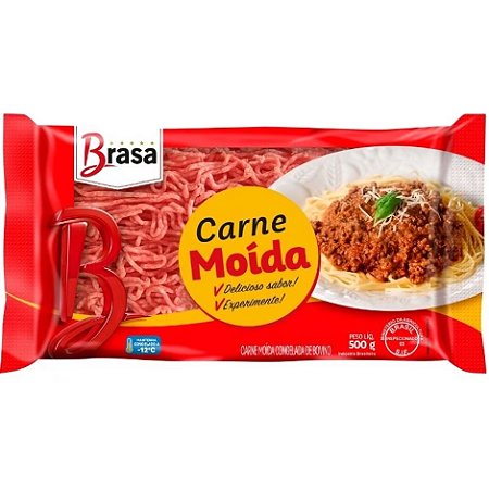 Carne Moída Bovina Congelada Brasa 500g