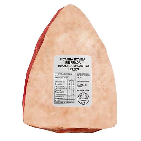 Picanha Bovina Resfriada Tomasello peça 0,7 à 1,0Kg / Forn. Classe D - Caixa 18 Kg