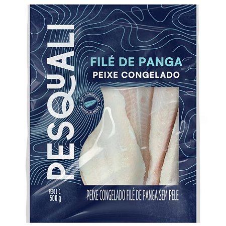 Filé de Panga Congelado Iqf Pesquali Embalagem 500g - Caixa 10 Kg