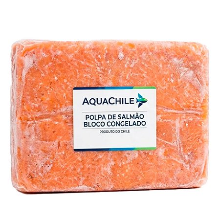 Polpa de Salmão Bloco Congelado Aquachile - Caixa 22 Kg