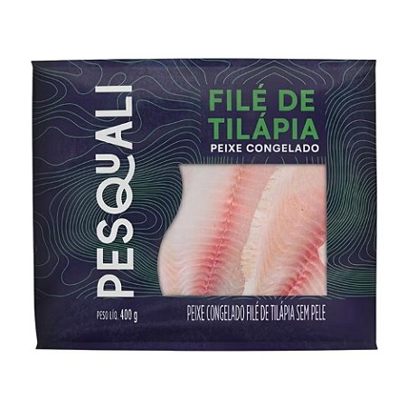 Filé de Tilápia Congelado Iqf Pesquali Embalagem 400g - Caixa 12 Kg