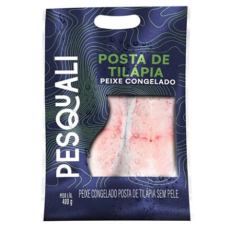 Posta de Tilápia Congelada Pesquali 400g - Caixa 12 Kg
