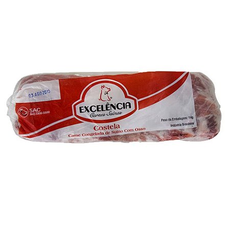 Costela Suína Serrada Com Osso Congelada Excelência / Forn. Classe D - Caixa 20 Kg