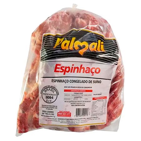Espinhaço Suíno Congelado Palmali / Forn. Classe D - Caixa 15 Kg