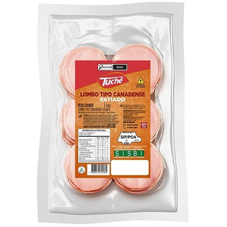 Lombo Tipo Canadense Fatiado Tuche 1kg / Forn. Classe D - Caixa 15 Kg
