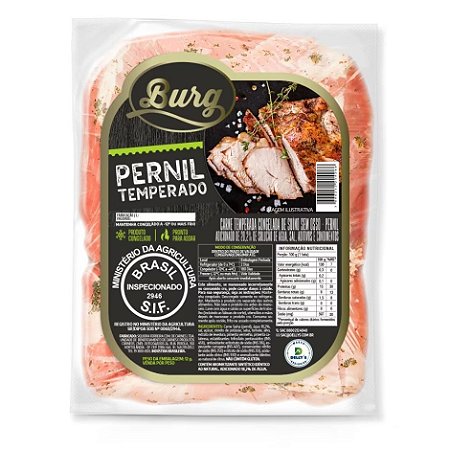 Pernil Temperado Congelado Burg / Forn. Classe D - Caixa 8 Kg