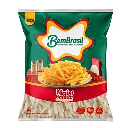 Batata 9Mm Congelado Mais Batata Bem Brasil 2kg / Forn. Classe D - Caixa 14 Kg