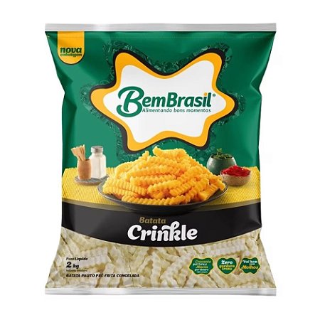 Batata 12Mm Crinkle Congelado Bem Brasil 2kg / Forn. Classe D - Caixa 12 Kg