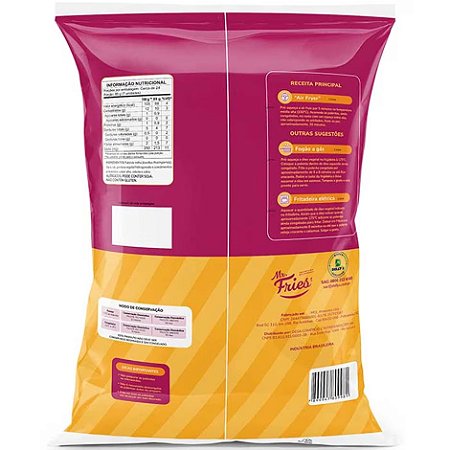 Polenta Pré Frita Palito Mr. Fries 2kg / Forn. Classe D - Caixa 20 Kg