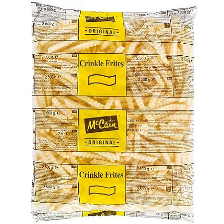 Batata 9Mm Crinkle Congelado Mccain N 2,5kg / Classe D - Caixa 12,5 Kg