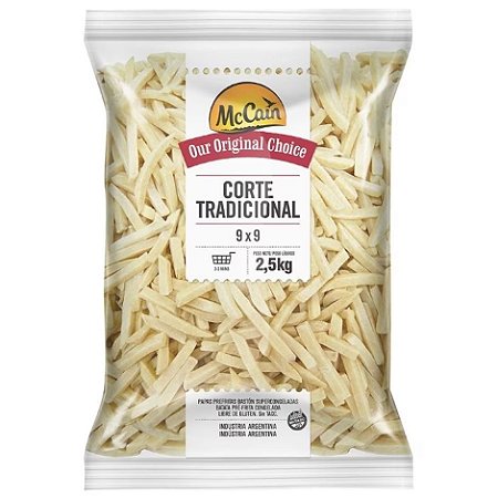 Batata 9Mm Congelado Mccain N 2,5kg / Forn. Classe D - Caixa 15 Kg