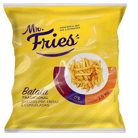 Batata 10Mm Congelado Mr Fries 2,5kg / Forn. Classe D - Caixa 10 Kg