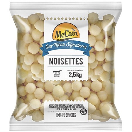 Batata Noisettes Congelado Mccain N 2,5kg / Forn. Classe D - Caixa 15 Kg