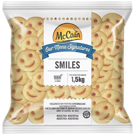 Batata Smiles Congelado Mccain 1,5kg / Forn. Classe D - Caixa 9 Kg