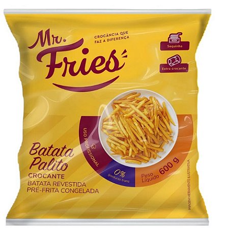 Batata 9Mm Crocante Congelado Mr Fries I 600g / Forn. Classe D - Caixa 12 Kg