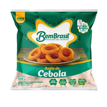 Anéis de Cebola Empanado Congelado Bem Brasil 400g / Forn. Classe D - Caixa 1 unidade
