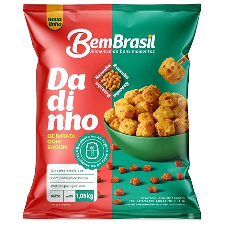 Dadinho Batata Bacon Congelado Bem Brasi 1,05kg / Forn. Classe D - Caixa 10,5 Kg