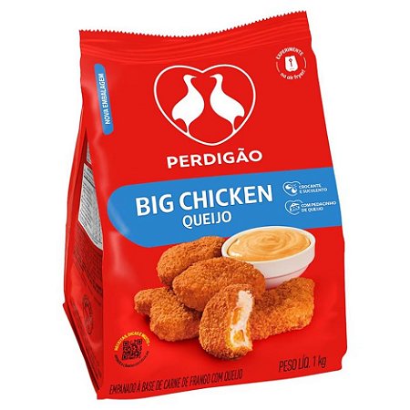 Empanado Base de Frango com Queijo Congelado Perdigao 1kg / Forn. Classe D - Caixa 10 Kg