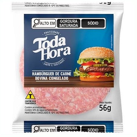 Hambúrguer Bovino Congelado Plena 36 Unidades de 56g / Forn. Classe D - Caixa 10,1 Kg