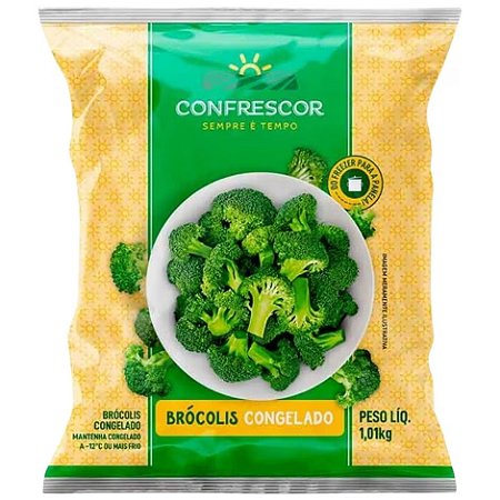 Brocolis Iqf Congelado Confrescor 1,01kg / Forn. Classe D - Caixa 10,1 Kg