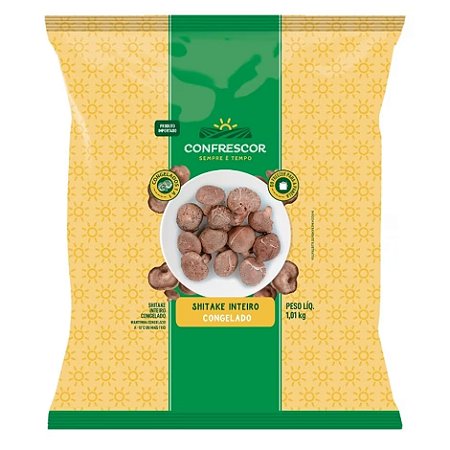 Shitake Congelado IQF Confrescor 1,01kg / Forn. Classe D - Caixa 5,05 Kg