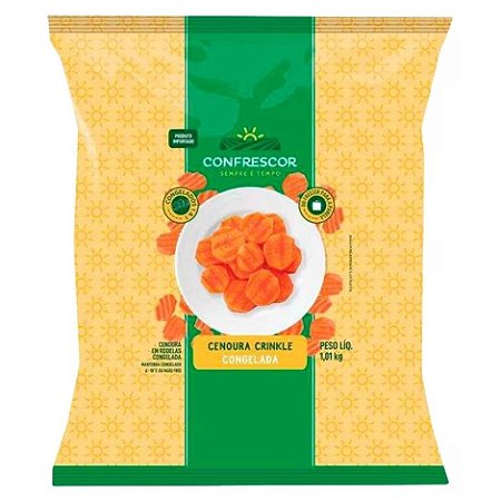 Cenoura Crinkle Congelado Iqf Confrescor 1,01kg / Forn. Classe D - Caixa 5,05 Kg