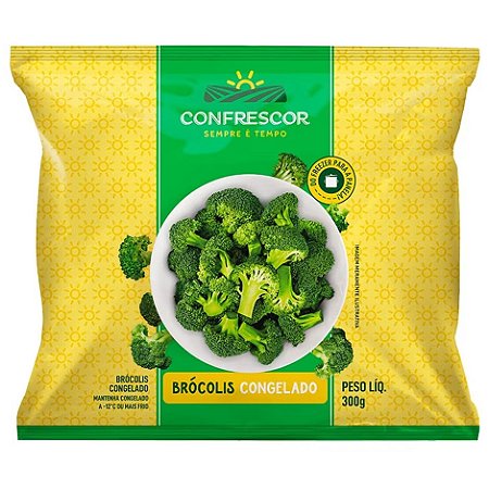 Brócolis Congelado iqf Confrescor 300g / Forn. Classe D - Caixa 12 unidades