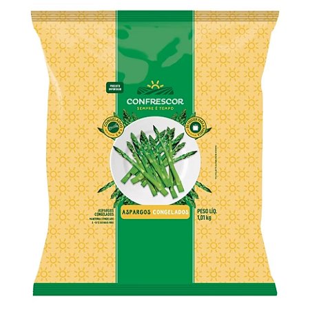 Aspargos Congelados IQF Confrescor 1,01kg / Forn. Classe D - Caixa 5,05 Kg