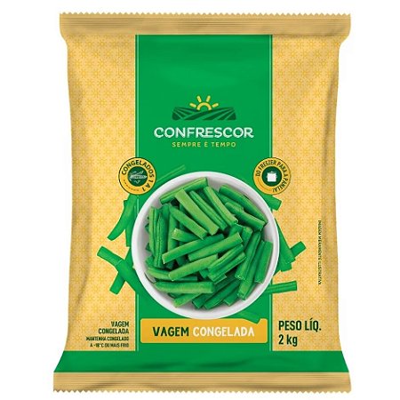 Vagem Congelada IQF Confrescor 2kg Forn. Classe D - Caixa 10 Kg