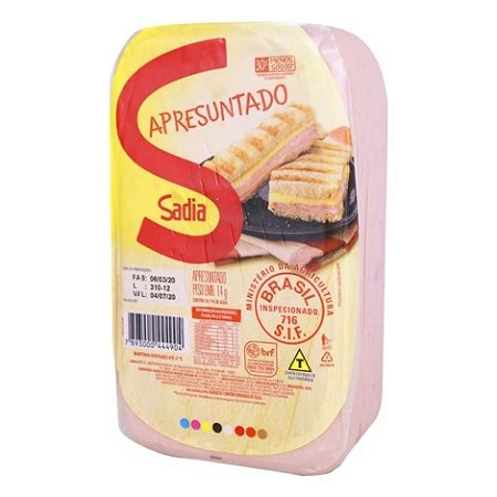 Apresuntado Retangular Resfriado Sadia 3,5kg - Caixa 17,5 Kg