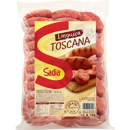 Linguiça Toscana Congelada Sadia - Caixa 5 kg