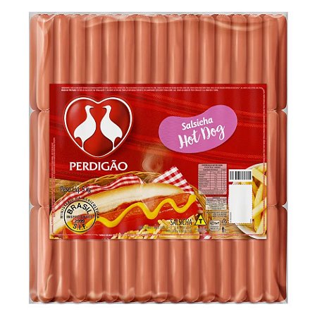 Salsicha Hot Dog Congelado Perdigão 5 kg / Forn. Classe D - Caixa 15 Kg
