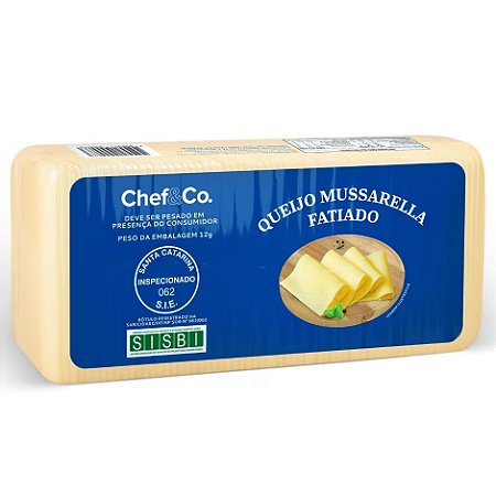 Queijo Mussarela Fatiado If Chef&Co 4Kg / Forn. Classe D - Caixa 16 Kg