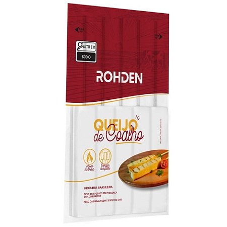 Queijo Coalho Tradicional Espeto 300g Resfriado Rohden - Caixa 3 Kg